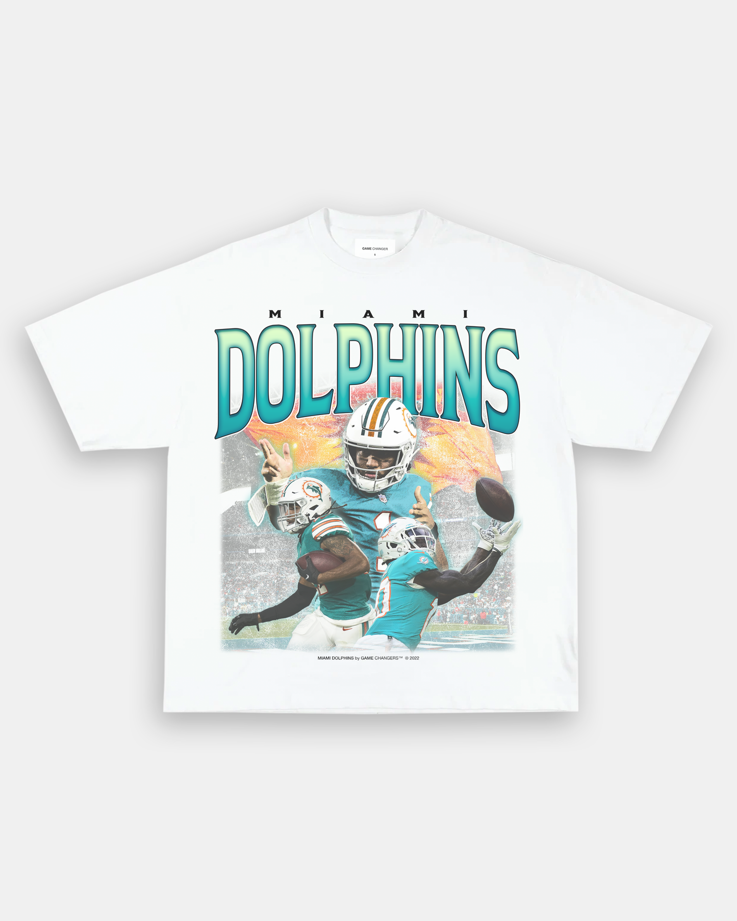 Unisex-Adult Ultra Cotton Washed T-Shirt Graphic DOLPHINS TEE