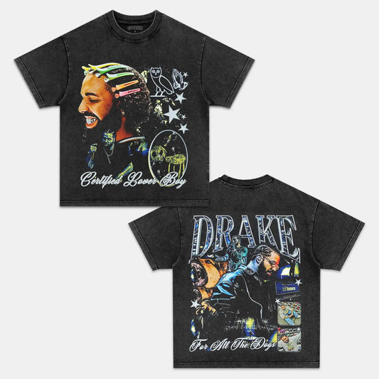 Unisex-Adult Ultra Cotton Washed T-Shirt Graphic  DRAKE V2 TEE