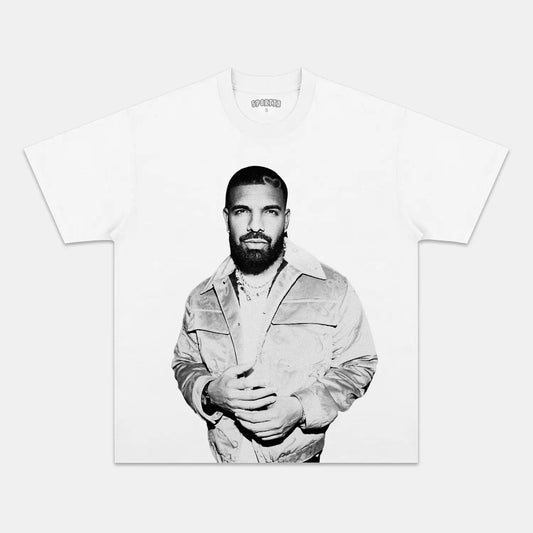 Unisex-Adult Ultra Cotton Washed T-Shirt Graphic  DRAKE WHITE TEE