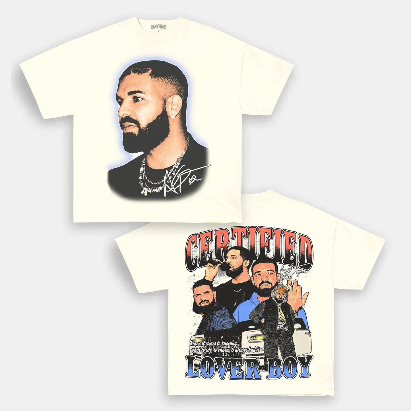 Unisex-Adult Ultra Cotton Washed T-Shirt Graphic  DRAKE CLB 2 TEE