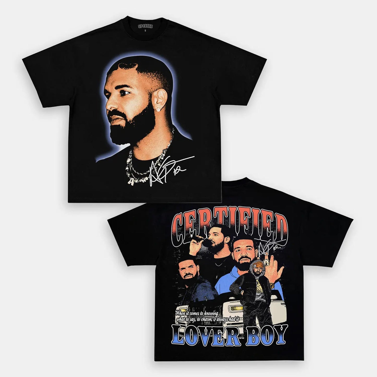 Unisex-Adult Ultra Cotton Washed T-Shirt Graphic  DRAKE CLB 2 TEE