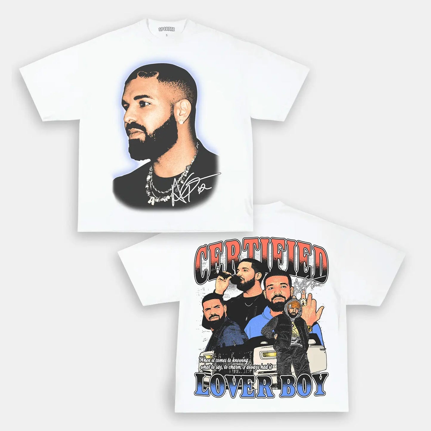 Unisex-Adult Ultra Cotton Washed T-Shirt Graphic  DRAKE CLB 2 TEE