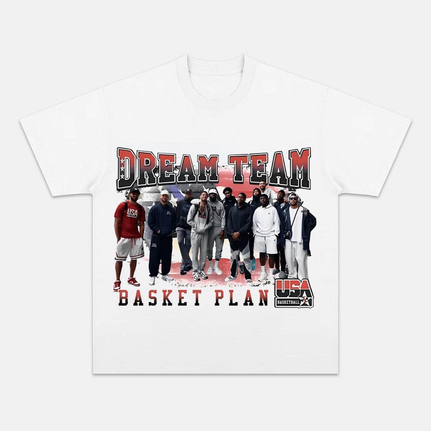 Unisex-Adult Ultra Cotton Washed T-Shirt Graphic DREAM TEAM FAMILY PORTRAIT V5 TEE