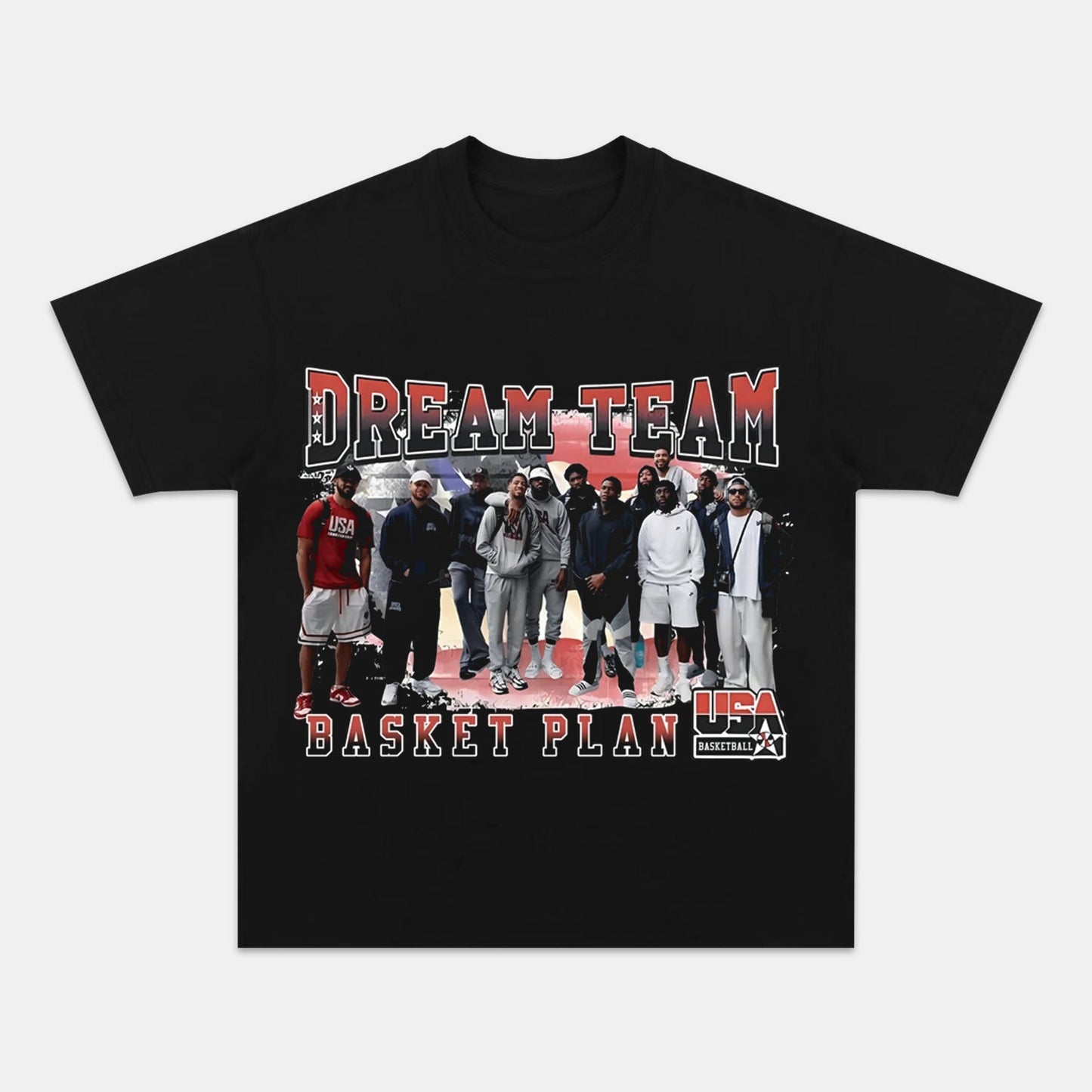 Unisex-Adult Ultra Cotton Washed T-Shirt Graphic DREAM TEAM FAMILY PORTRAIT V5 TEE