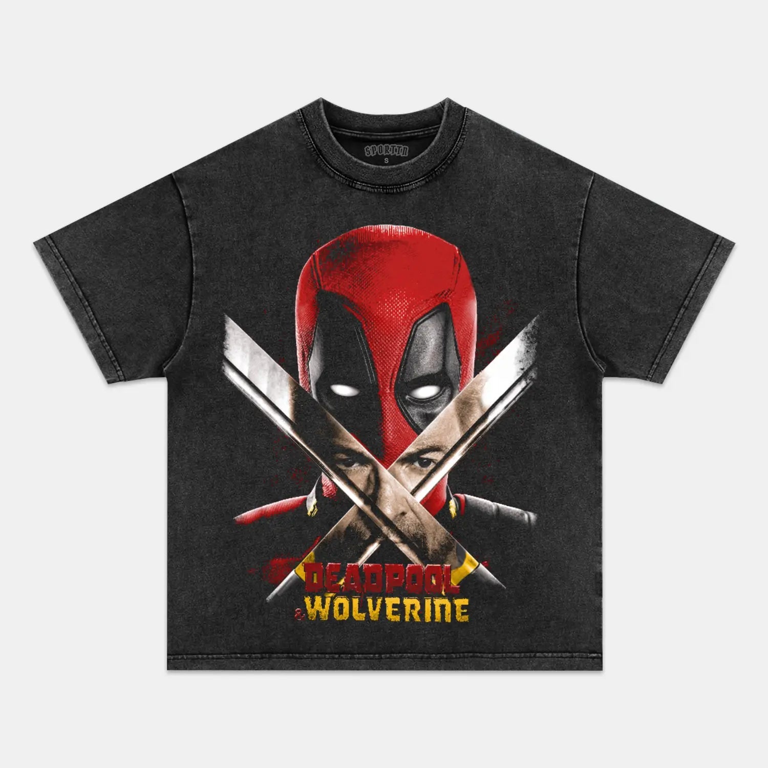 Unisex-Adult Ultra Cotton Washed T-Shirt Graphic  DEADPOOL TEE