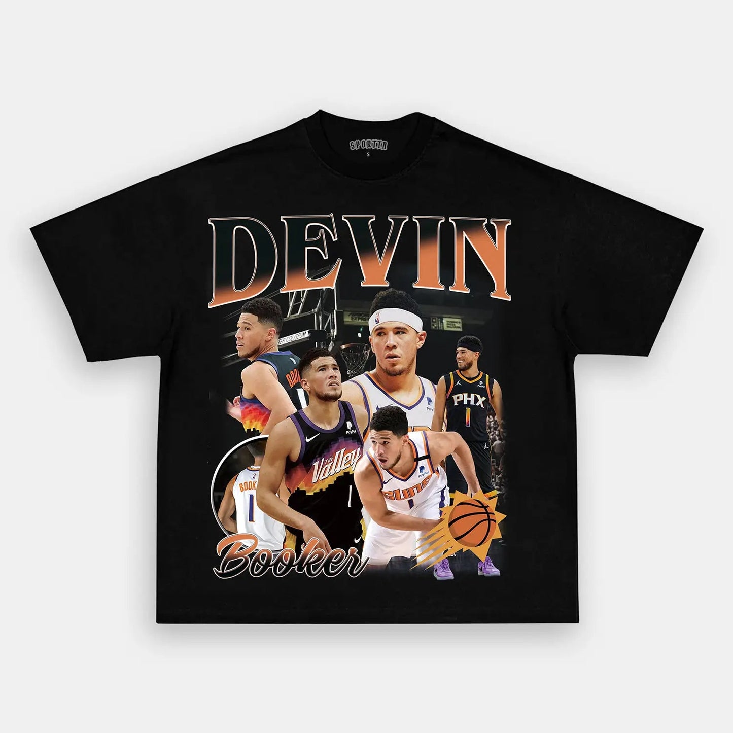 Unisex-Adult Ultra Cotton Washed T-Shirt Graphic  Devin Booker Tee