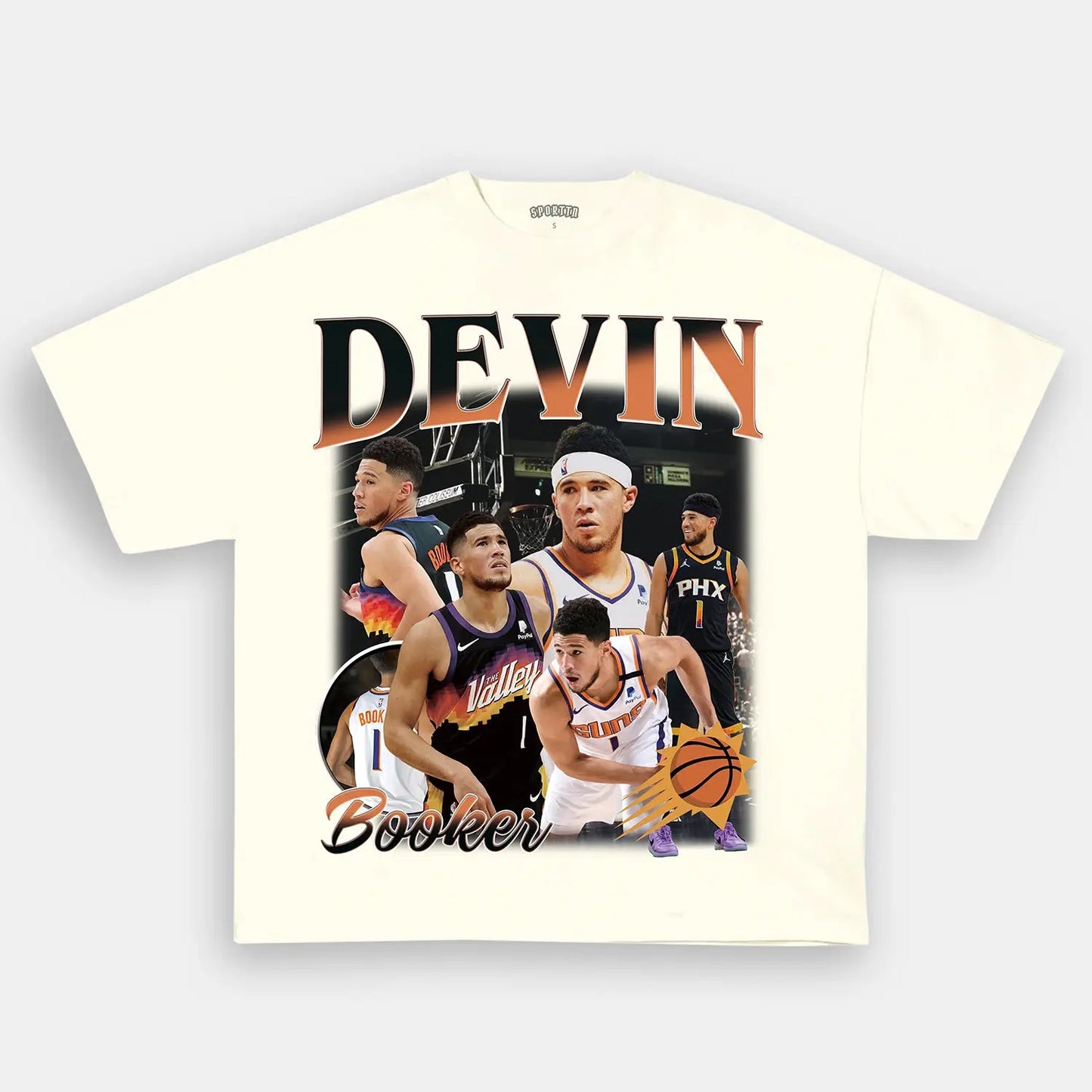 Unisex-Adult Ultra Cotton Washed T-Shirt Graphic  Devin Booker Tee