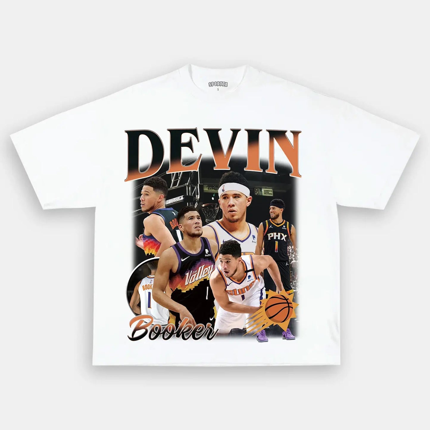 Unisex-Adult Ultra Cotton Washed T-Shirt Graphic  Devin Booker Tee