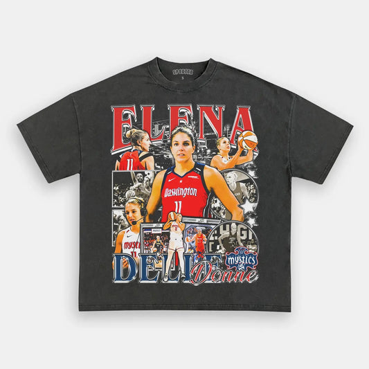 Unisex-Adult Ultra Cotton Washed T-Shirt Graphic  ELENA DELLE DONNE TEE