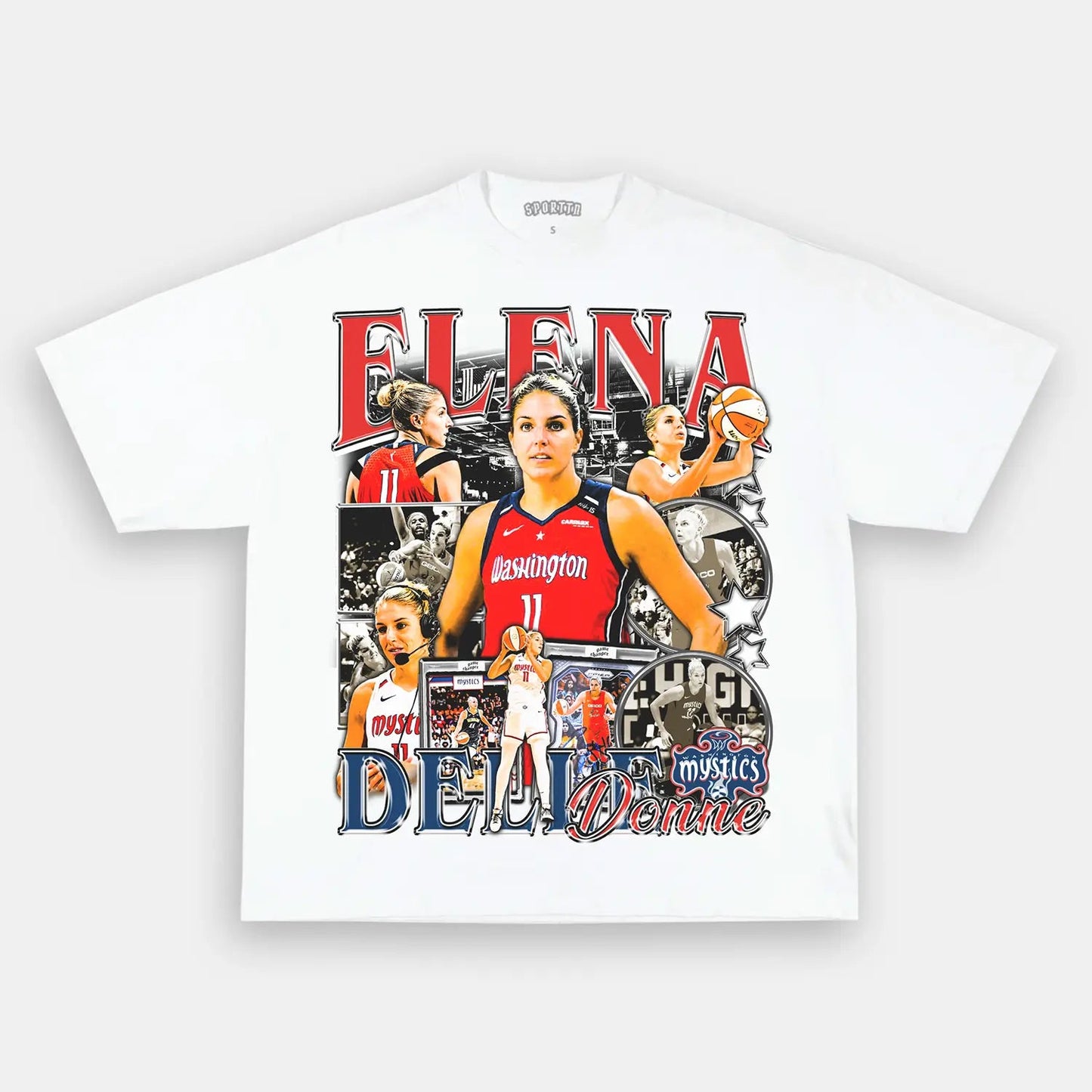 Unisex-Adult Ultra Cotton Washed T-Shirt Graphic  ELENA DELLE DONNE TEE