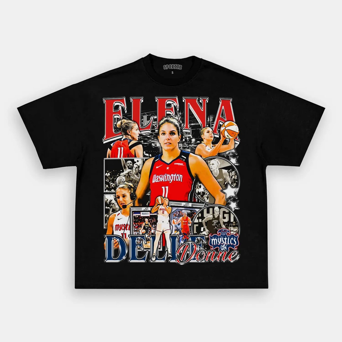 Unisex-Adult Ultra Cotton Washed T-Shirt Graphic  ELENA DELLE DONNE TEE