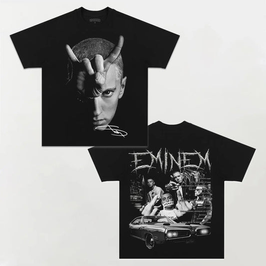 Unisex-Adult Ultra Cotton Washed T-Shirt Graphic  EMINEM TEE