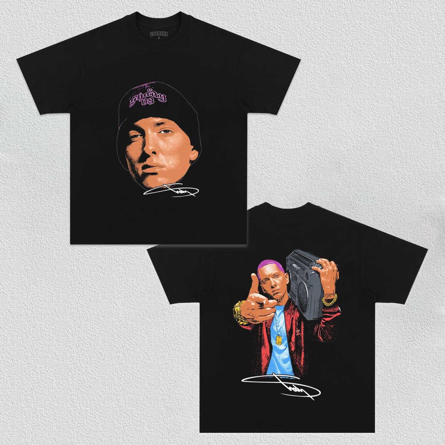 Unisex-Adult Ultra Cotton Washed T-Shirt Graphic  EMINEM V2 TEE 2