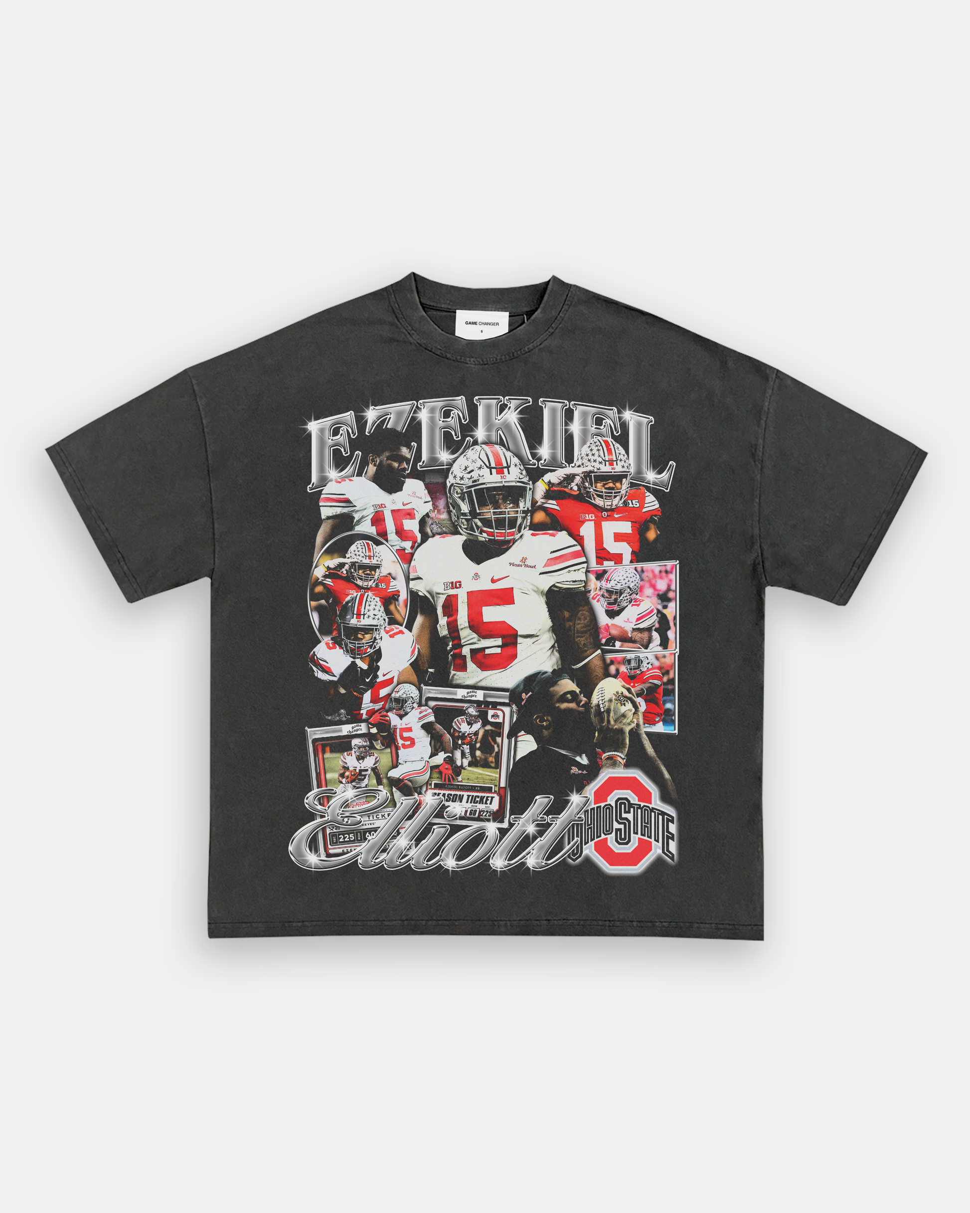 Unisex-Adult Ultra Cotton Washed T-Shirt Graphic EZEKIEL ELLIOT - OSU TEE