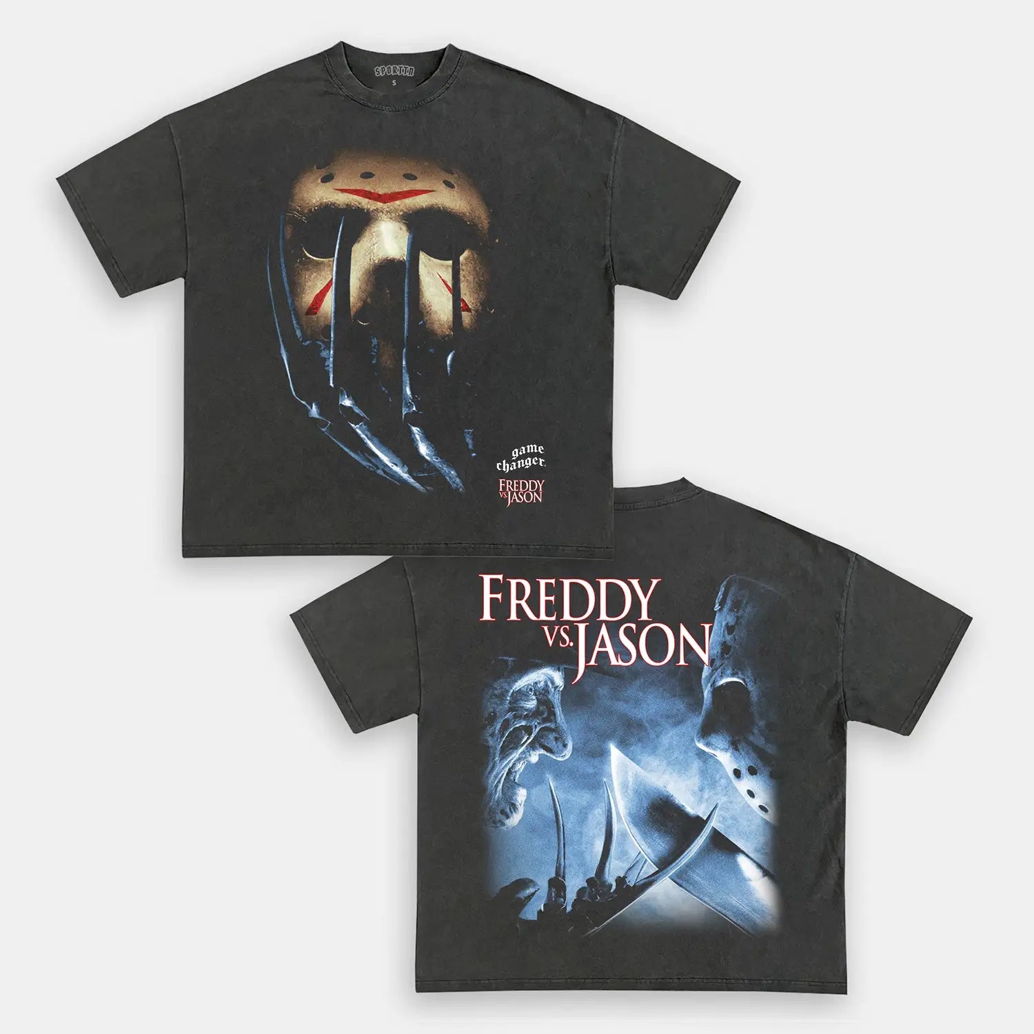 Unisex-Adult Ultra Cotton Washed T-Shirt Graphic FREDDY VS JASON TEE