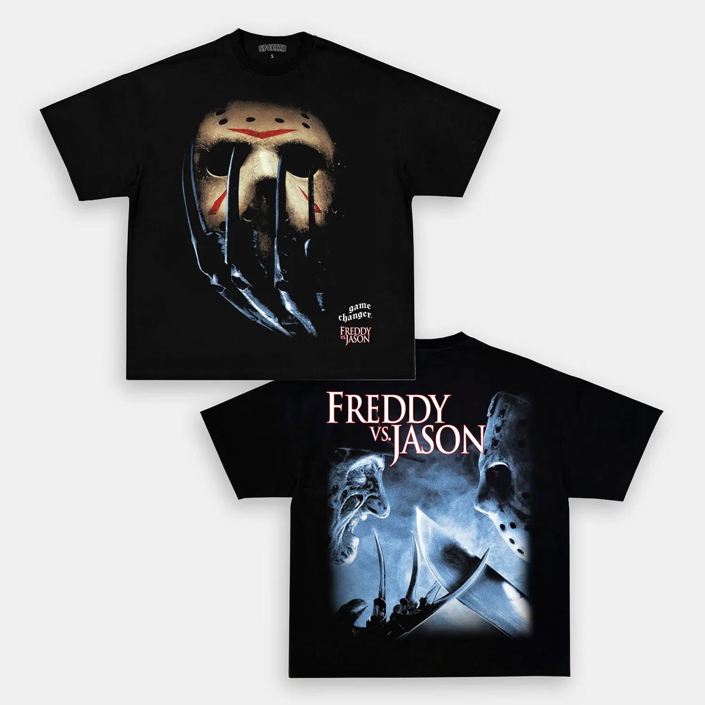 Unisex-Adult Ultra Cotton Washed T-Shirt Graphic FREDDY VS JASON TEE