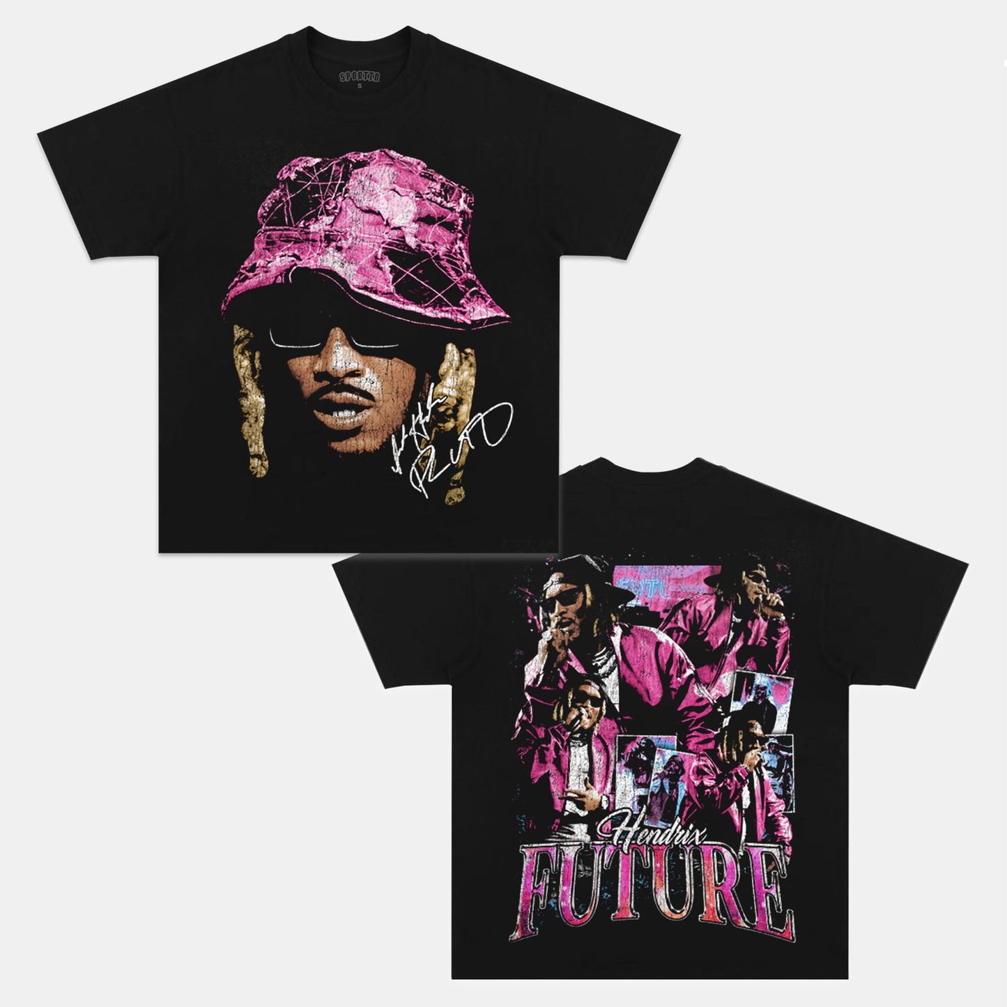 Unisex-Adult Ultra Cotton Washed T-Shirt Graphic FUTURE HENDRIX TEE