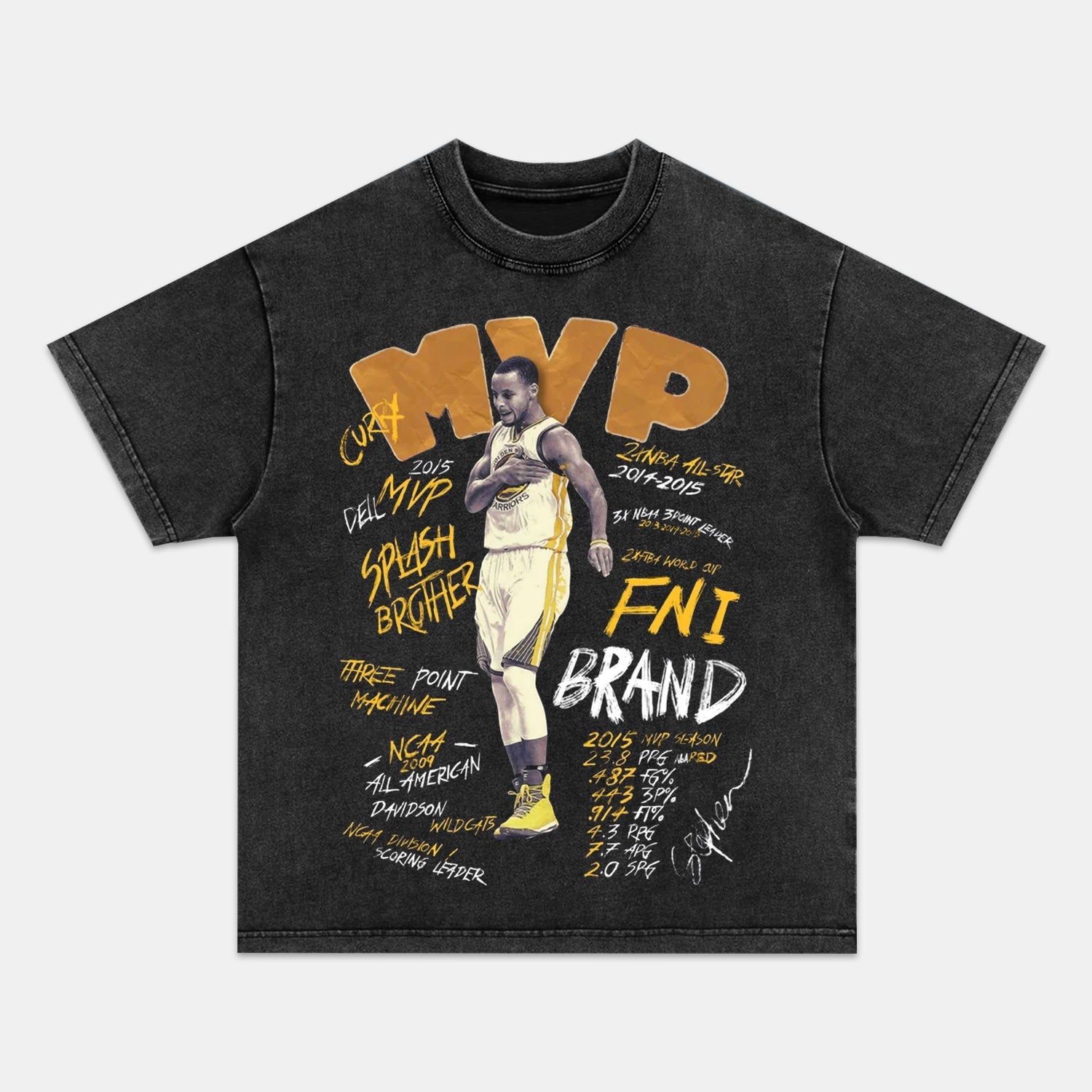 Unisex-Adult Ultra Cotton Washed T-Shirt Graphic STEPHEN CURRY II TEE V6