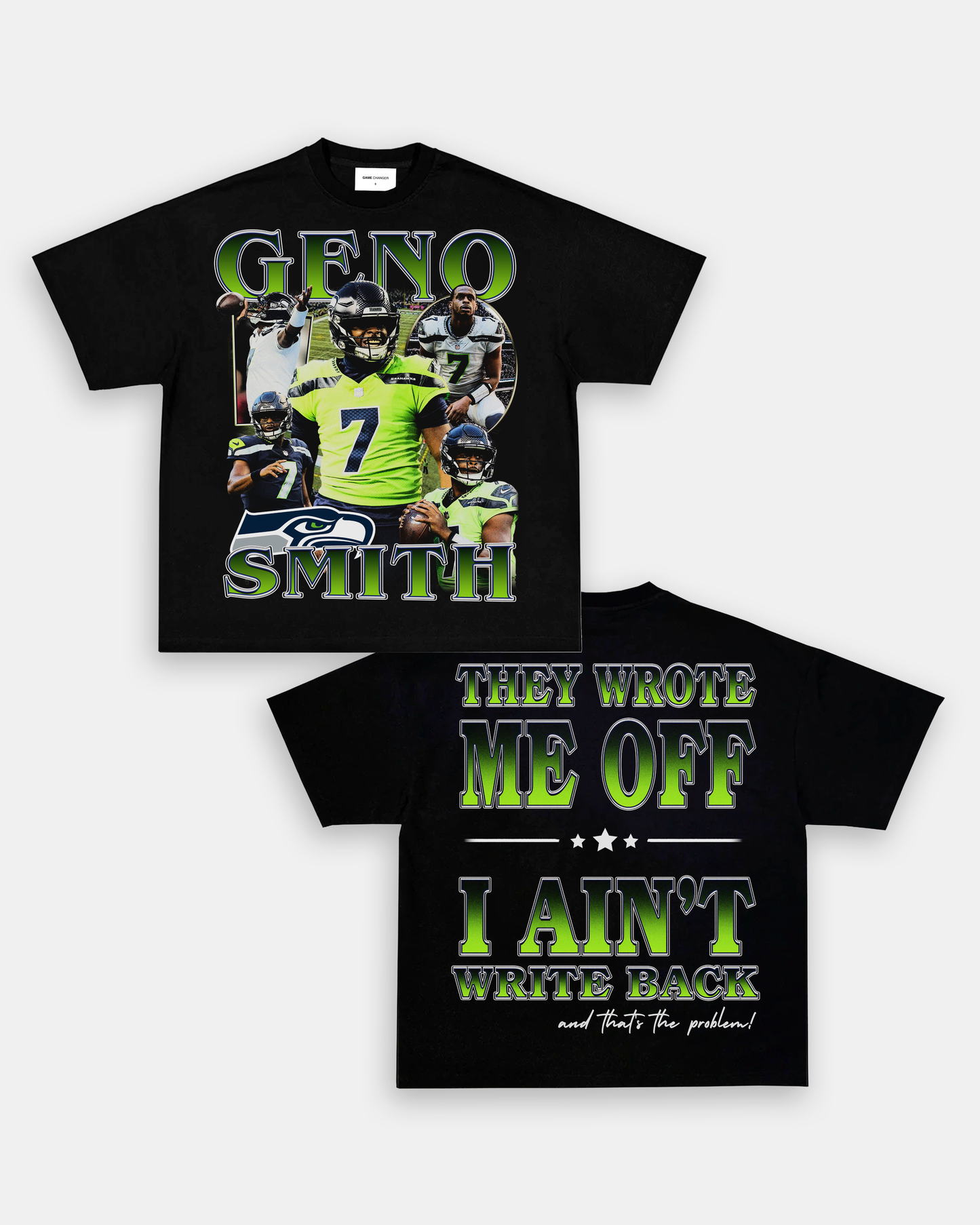 Unisex-Adult Ultra Cotton Washed T-Shirt Graphic GENO SMITH TEE - [DS]