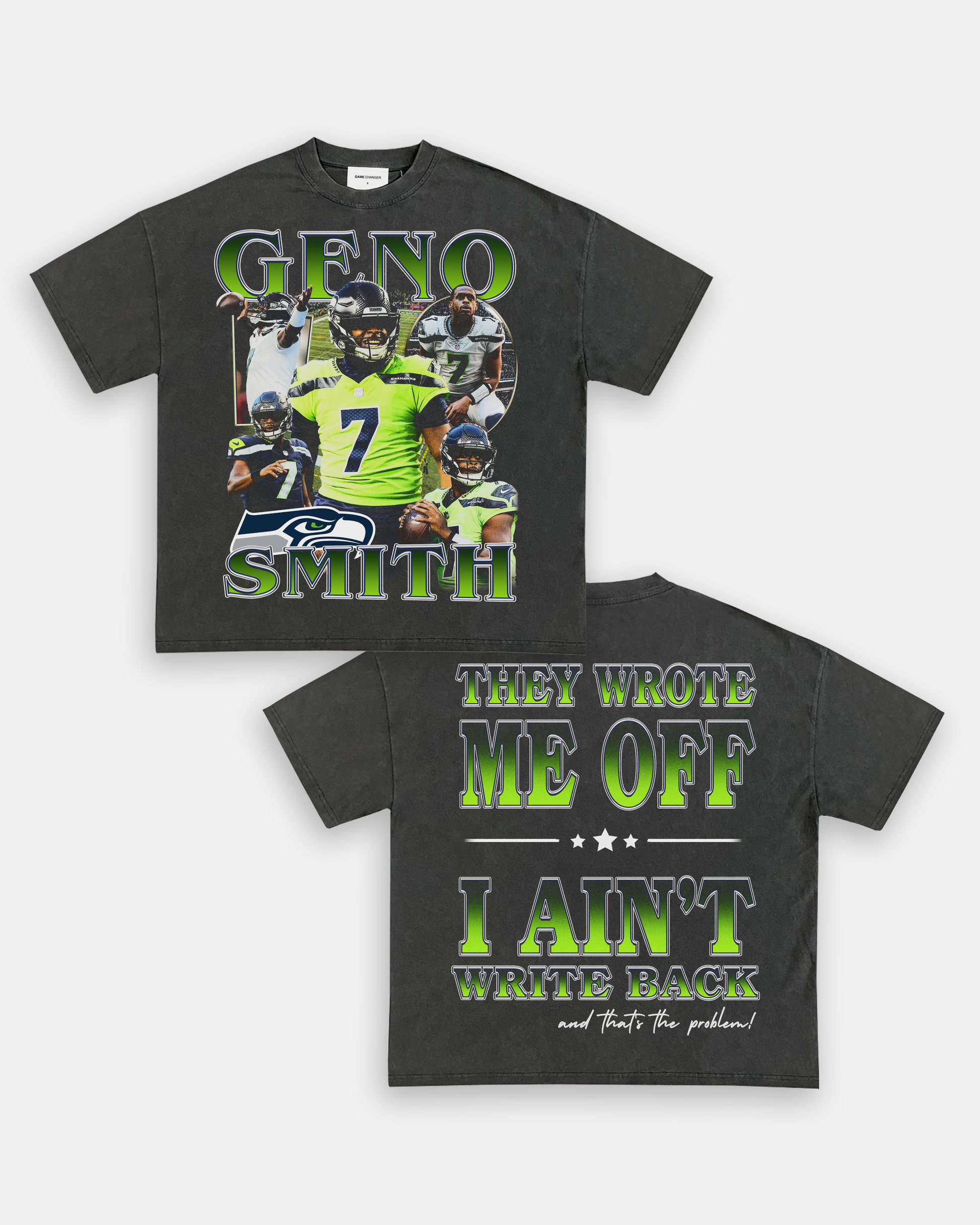 Unisex-Adult Ultra Cotton Washed T-Shirt Graphic GENO SMITH TEE - [DS]