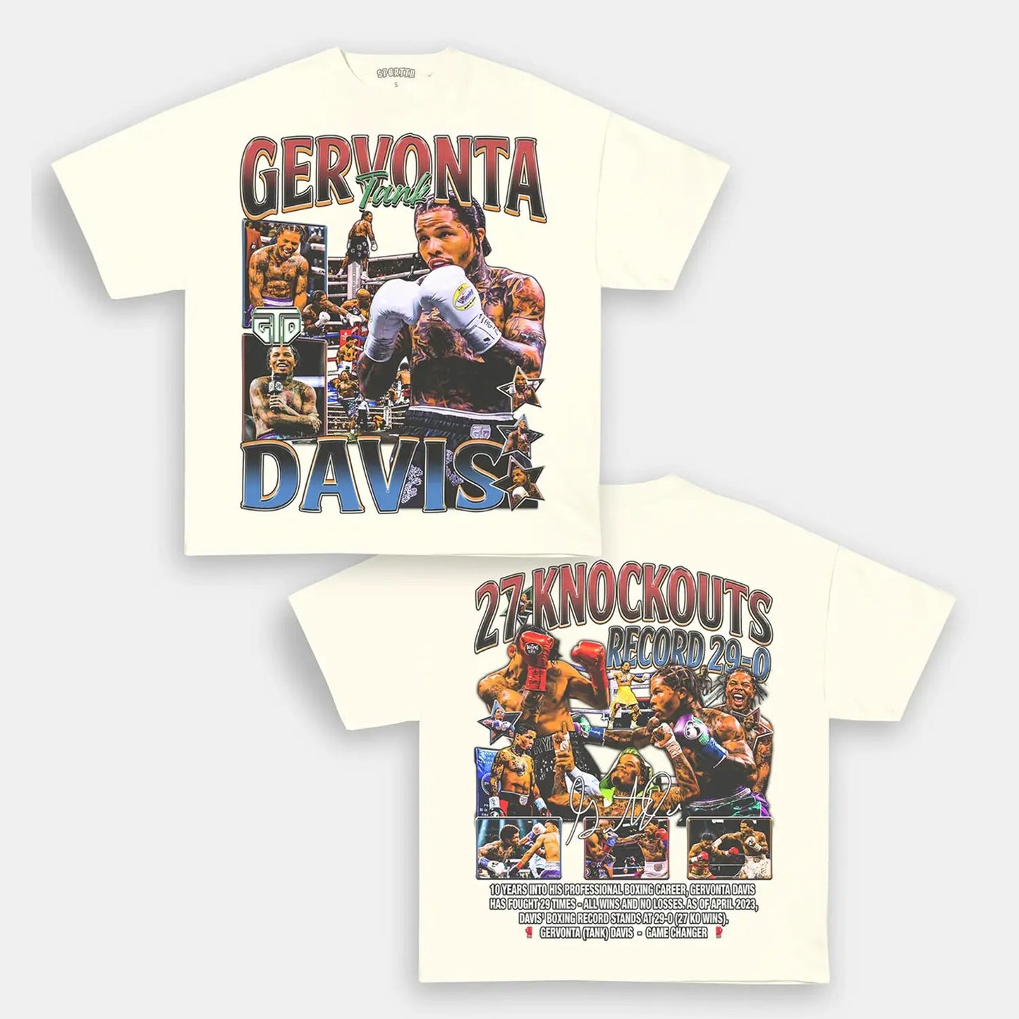 Unisex-Adult Ultra Cotton Washed T-Shirt Graphic GERVONTA DAVIS TEE - [DS]