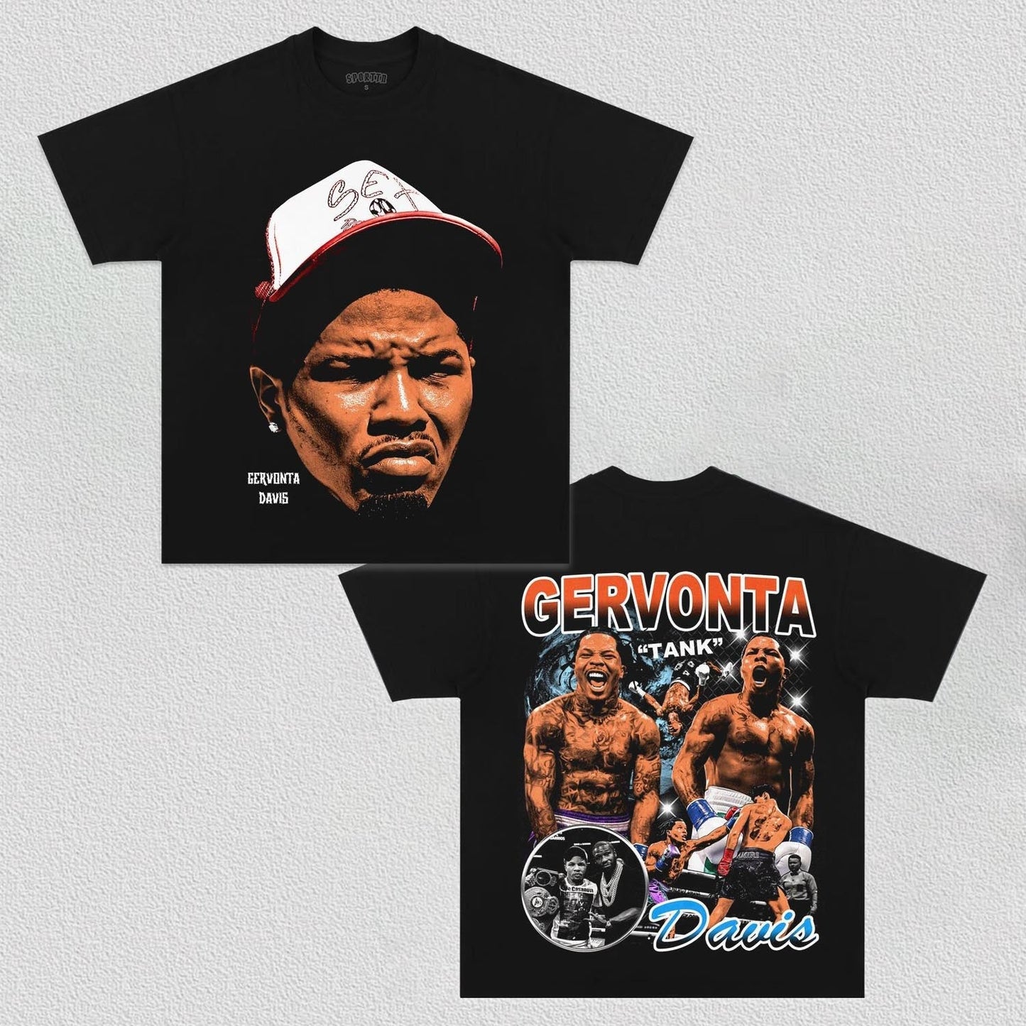 Unisex-Adult Ultra Cotton Washed T-Shirt Graphic GERVONTA DAVIS TEE