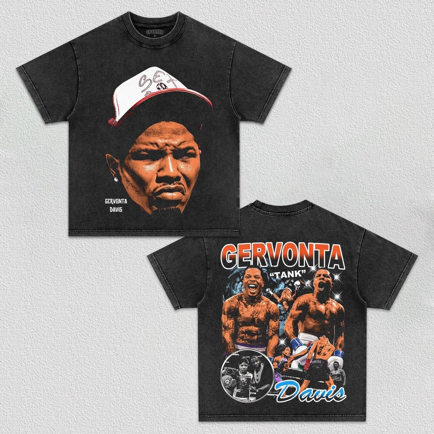 Unisex-Adult Ultra Cotton Washed T-Shirt Graphic GERVONTA DAVIS TEE