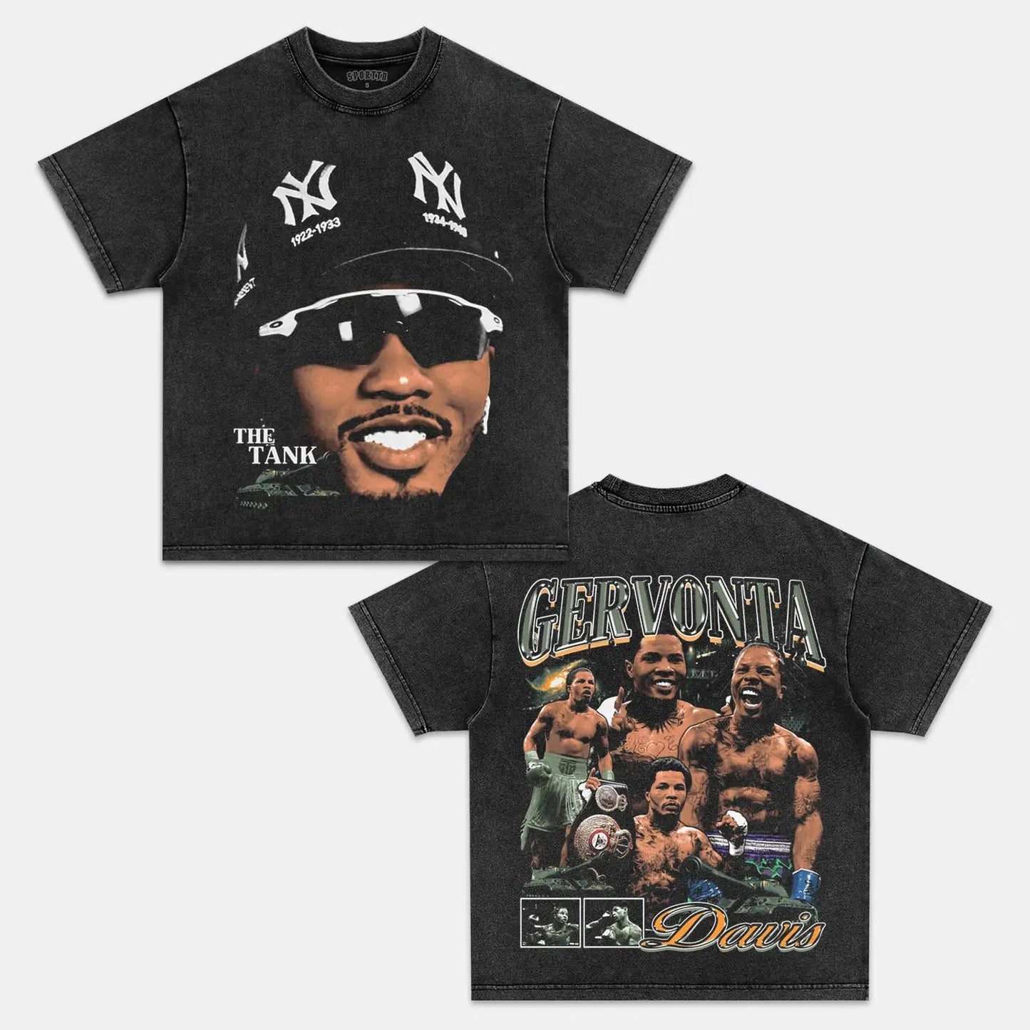 Unisex-Adult Ultra Cotton Washed T-Shirt Graphic GERVONTA DAVIS V2 TEE