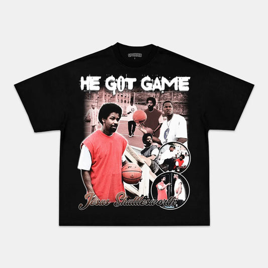 Unisex-Adult Ultra Cotton Washed T-Shirt Graphic HE GOT GAME TEE