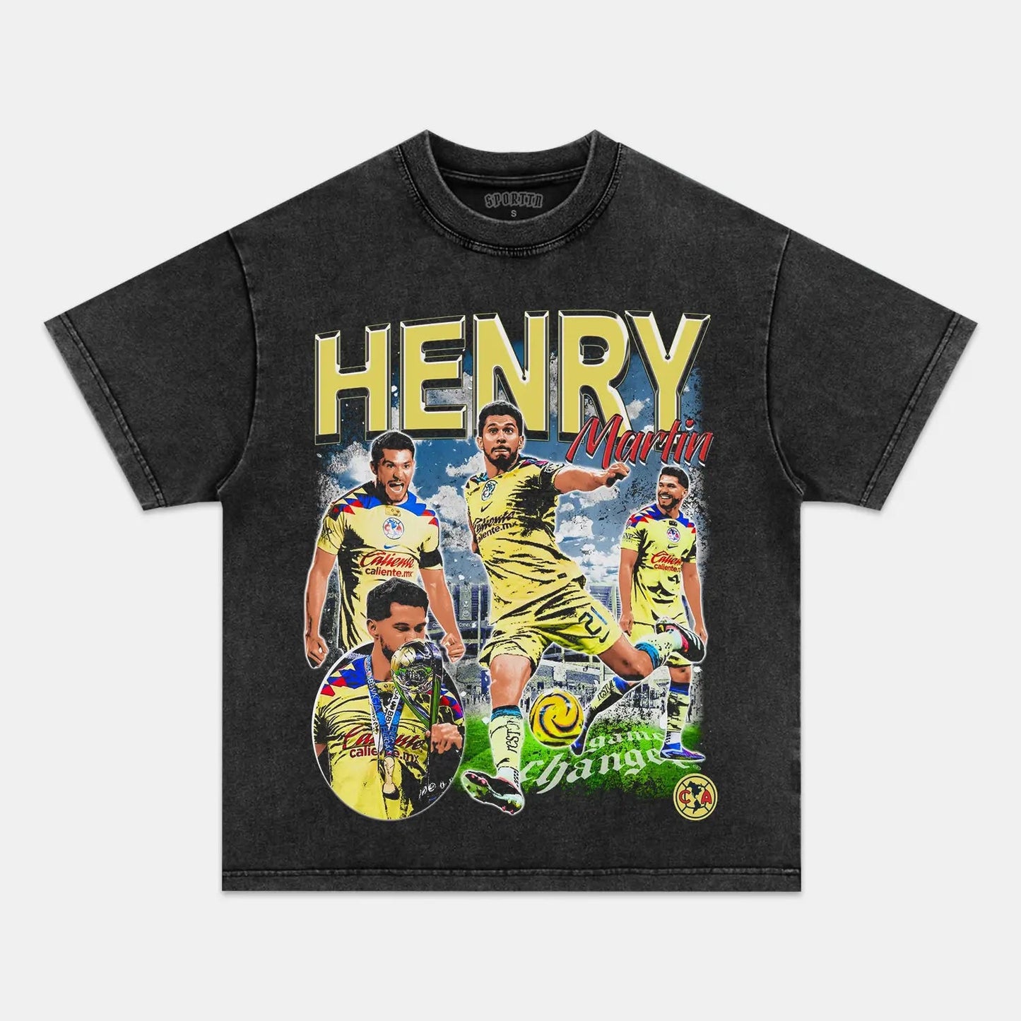 Unisex-Adult Ultra Cotton Washed T-Shirt Graphic  HENRY MARTIN TEE