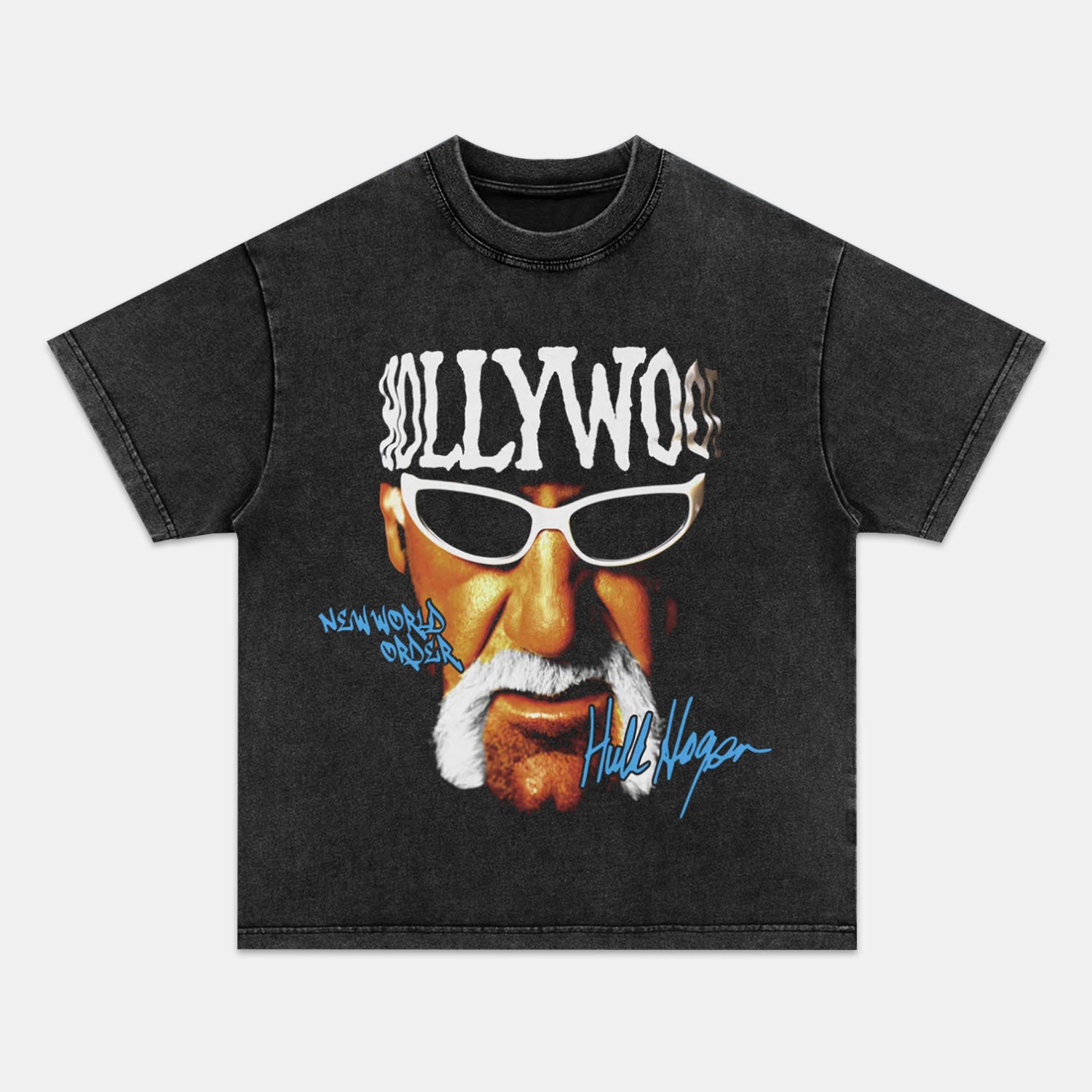 Unisex-Adult Ultra Cotton Washed T-Shirt Graphic Hulk Hogan TEE