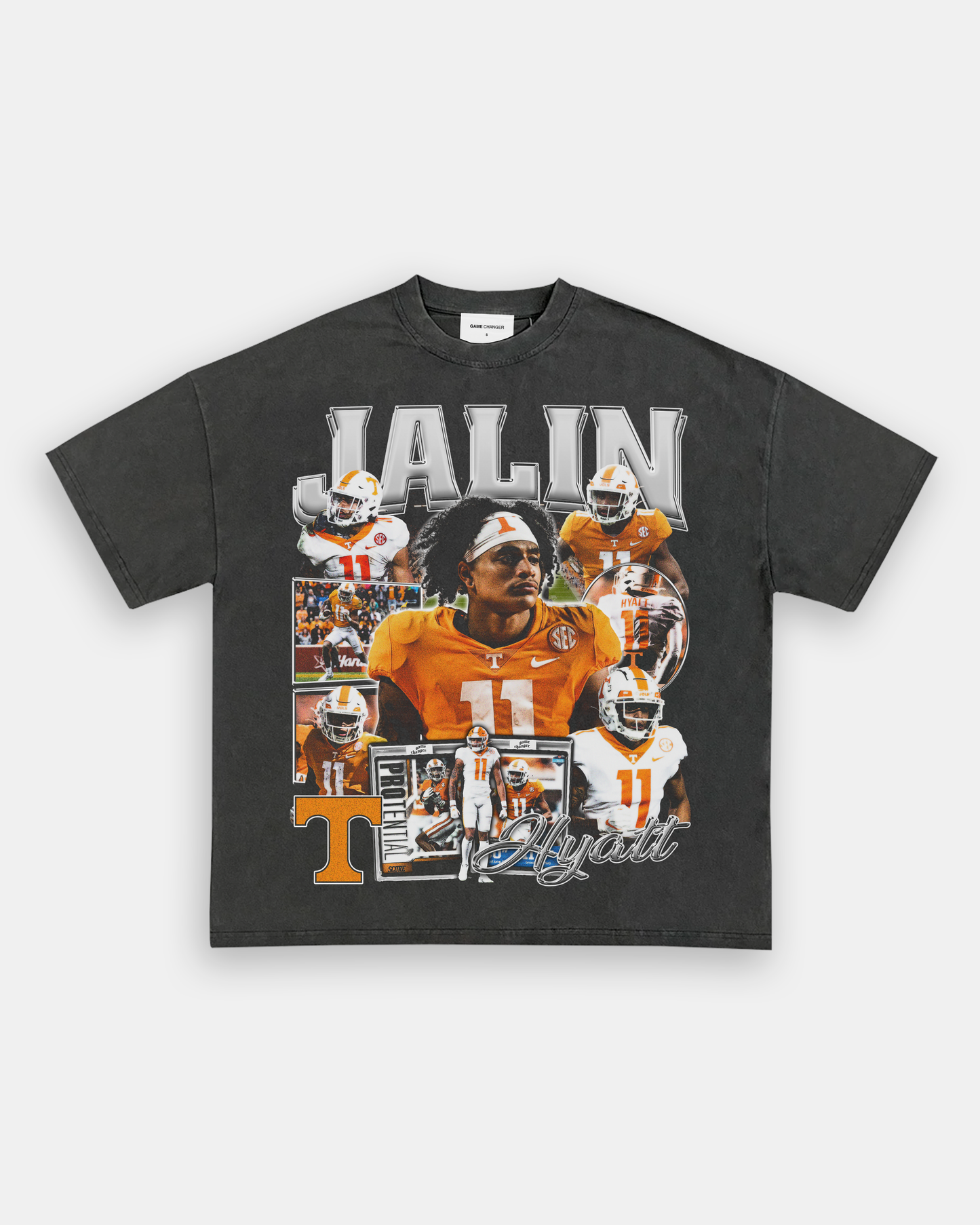 Unisex-Adult Ultra Cotton Washed T-Shirt Graphic JALIN HYATT - TENNESSEE TEE