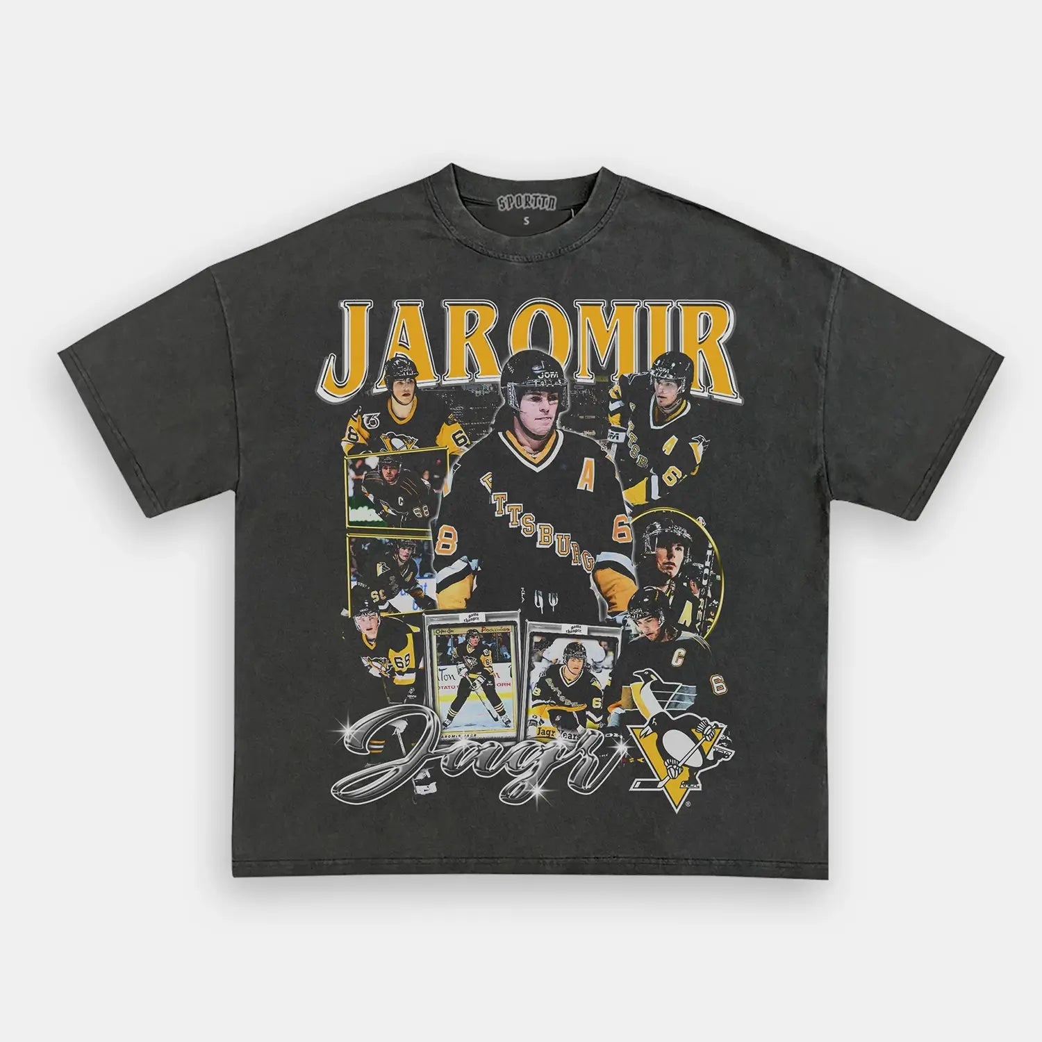 Unisex-Adult Ultra Cotton Washed T-Shirt Graphic JAROMIR JAGR TEE