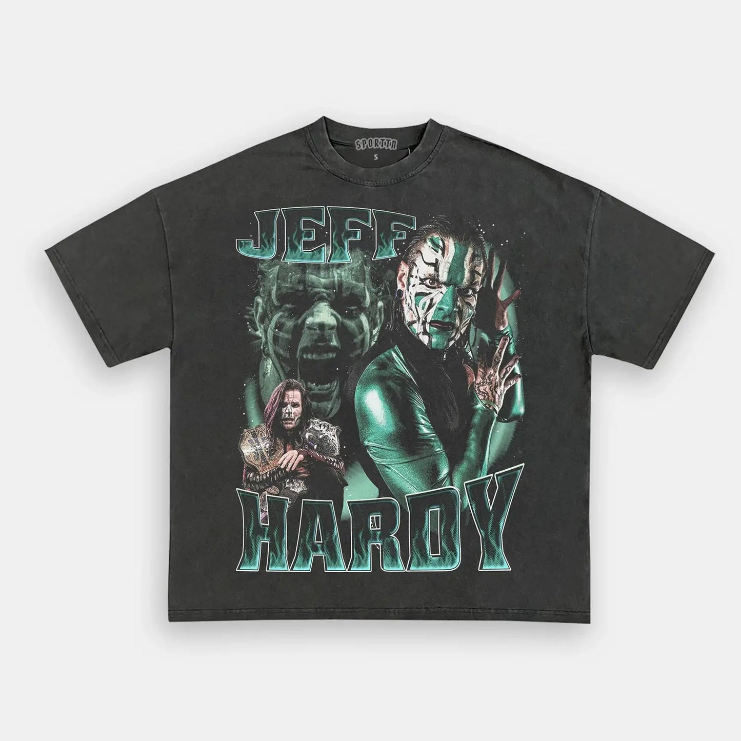 Unisex-Adult Ultra Cotton Washed T-Shirt Graphic  JEFF HARDY TEE