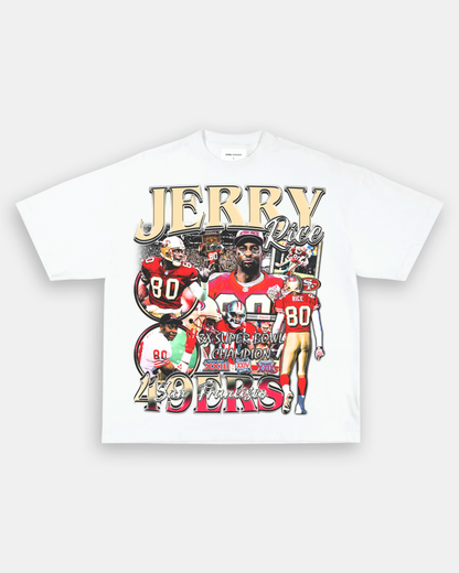 Unisex-Adult Ultra Cotton Washed T-Shirt Graphic JERRY RICE TEE