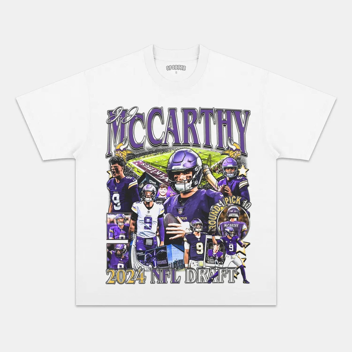 Unisex-Adult Ultra Cotton Washed T-Shirt Graphic  JJ MCCARTHY TEE