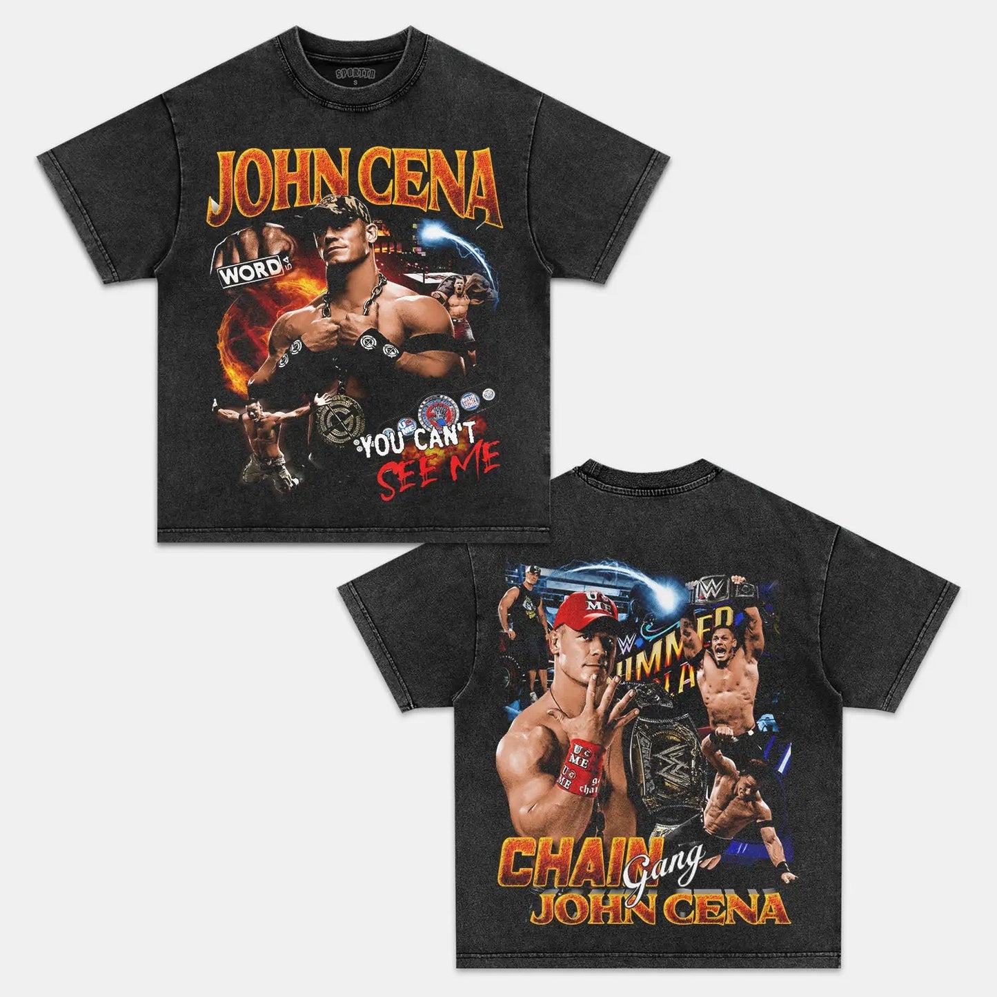 Unisex-Adult Ultra Cotton Washed T-Shirt Graphic  JOHN CENA V2 TEE