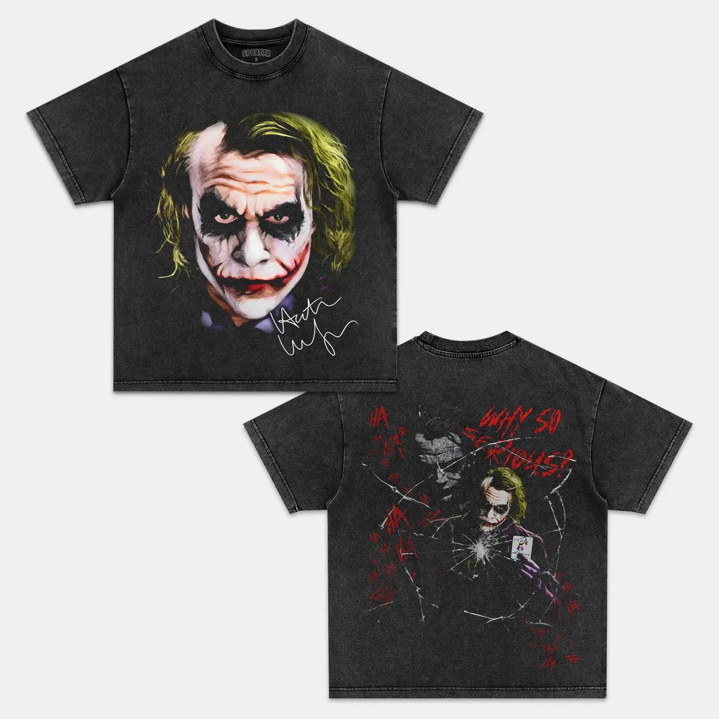 Unisex-Adult Ultra Cotton Washed T-Shirt Graphic  JOKER TEE