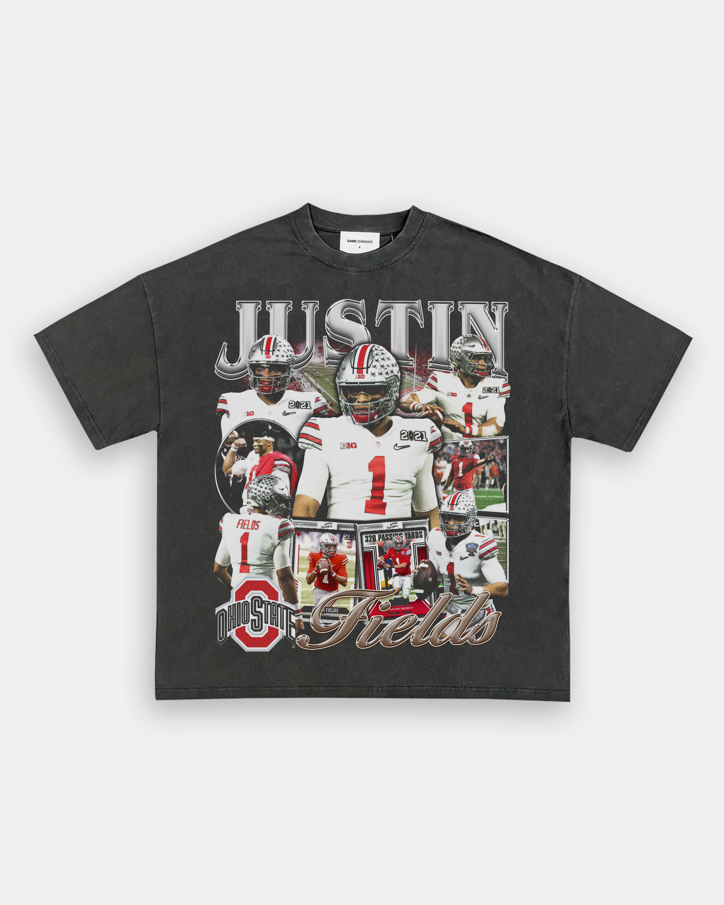 Unisex-Adult Ultra Cotton Washed T-Shirt Graphic JUSTIN FIELDS - OSU TEE