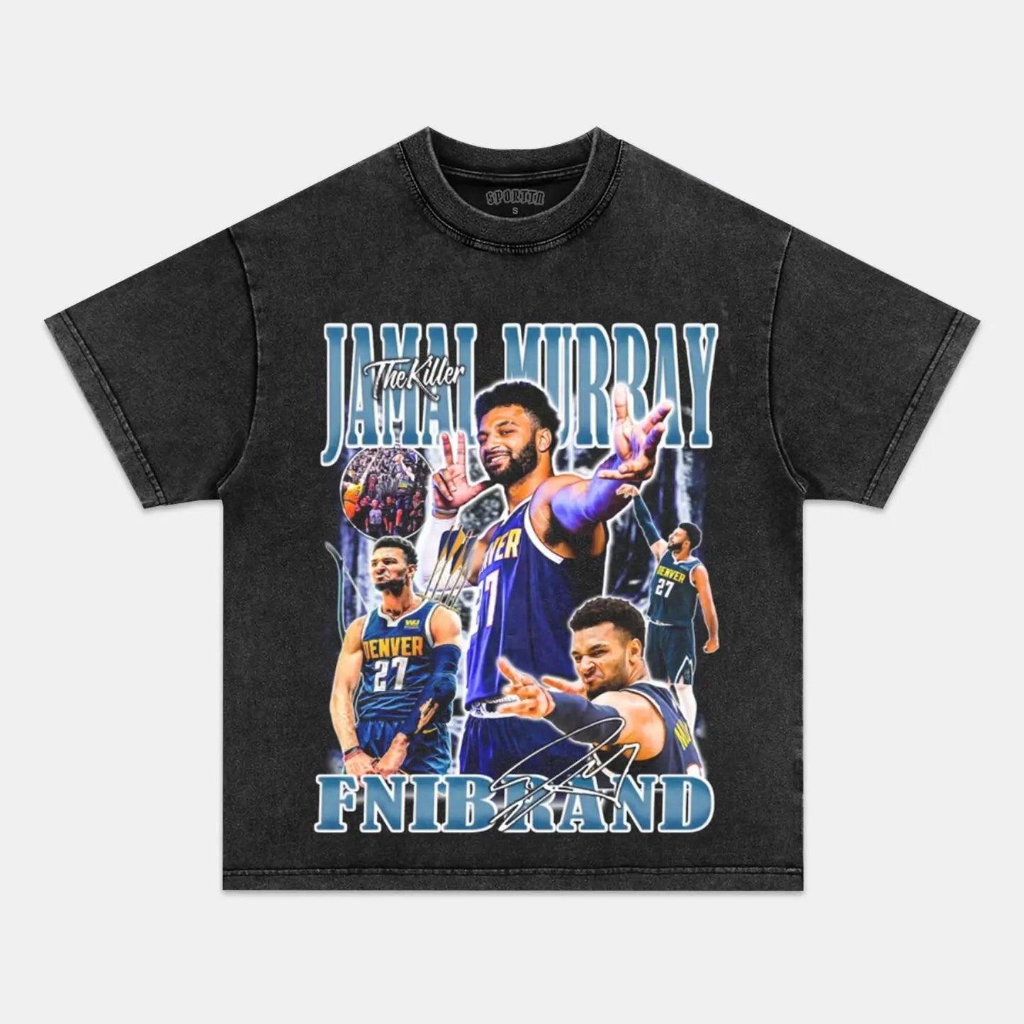 Unisex-Adult Ultra Cotton Washed T-Shirt Graphic  JAMAL MURRAY  VINTAGE TEE