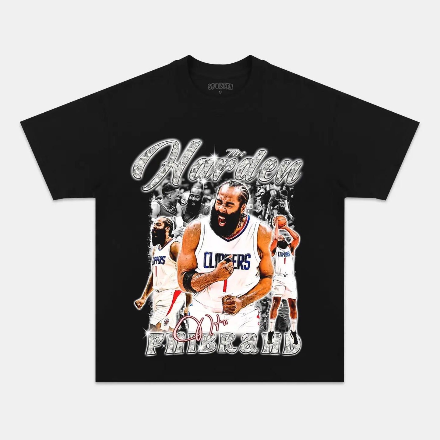 Unisex-Adult Ultra Cotton Washed T-Shirt Graphic  JAMES HARDEN  VINTAGE TEE