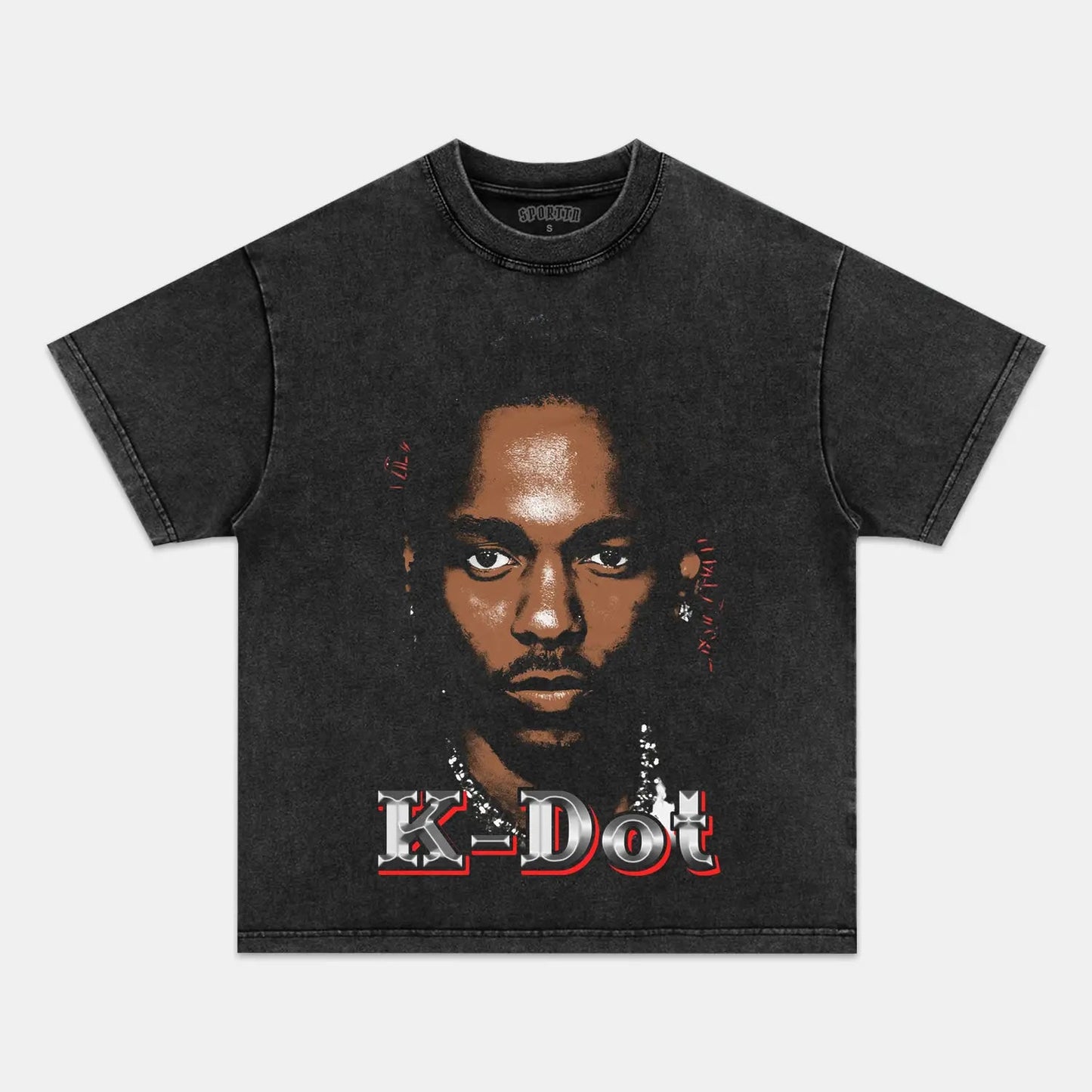 Unisex-Adult Ultra Cotton Washed T-Shirt Graphic  K-DOT-KENDRICK LAMAR TEE