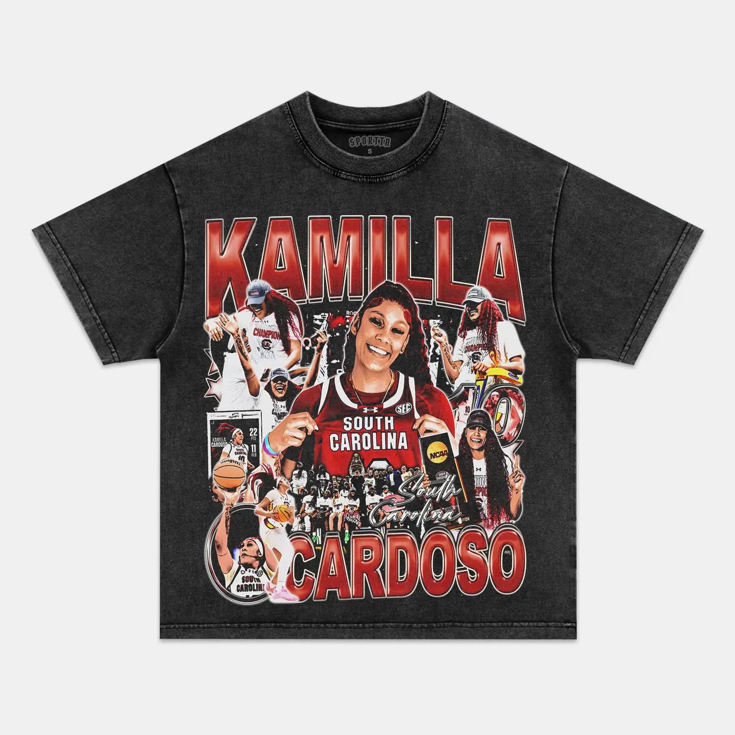 Unisex-Adult Ultra Cotton Washed T-Shirt Graphic  KAMILLA CARDOSO TEE