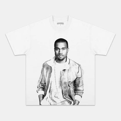 Unisex-Adult Ultra Cotton Washed T-Shirt Graphic  KANYE WEST WHITE TEE