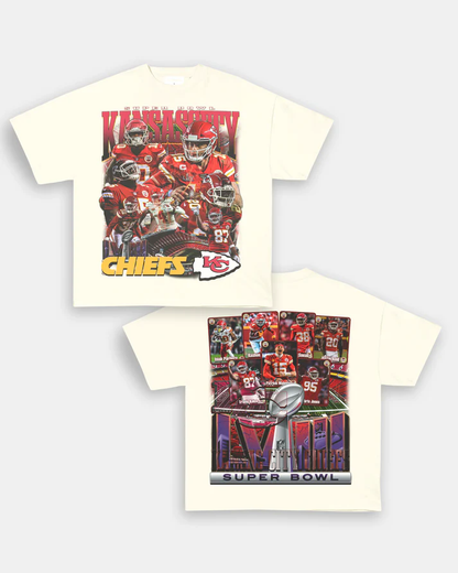 Unisex-Adult Ultra Cotton Washed T-Shirt Graphic KC CHIEFS - SB LVIII TEE