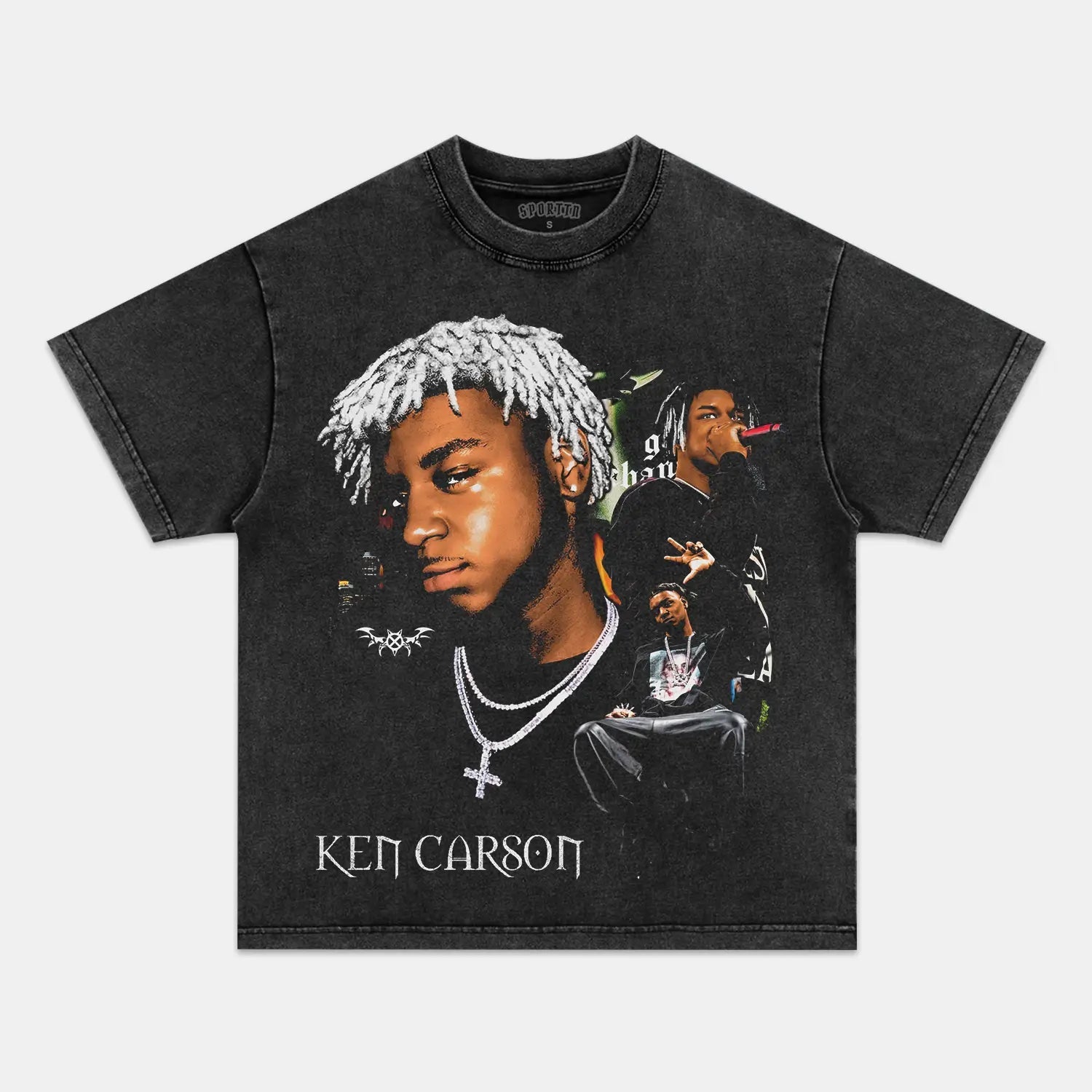 Unisex-Adult Ultra Cotton Washed T-Shirt Graphic KEN CARSON V4 TEE