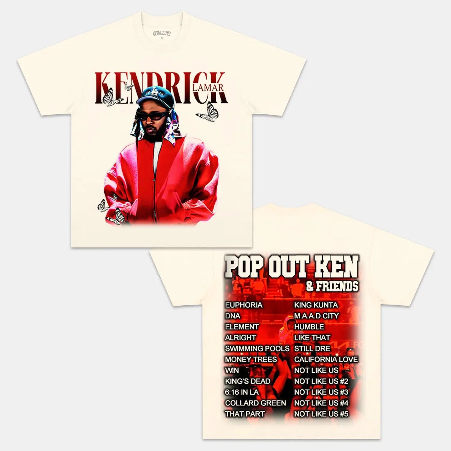 Unisex-Adult Ultra Cotton Washed T-Shirt Graphic  KENDRICK LAMAR VINTAGE TEE 3