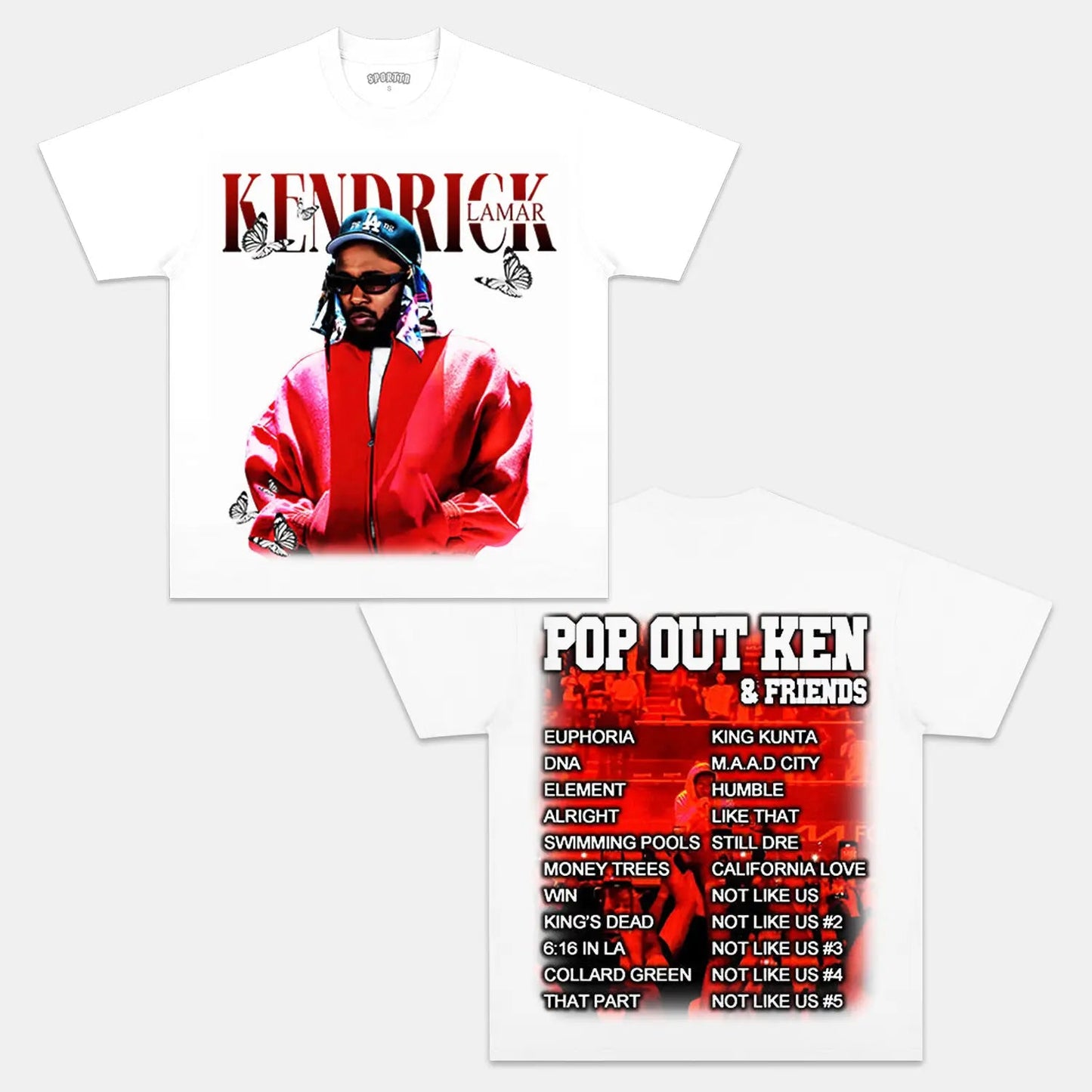 Unisex-Adult Ultra Cotton Washed T-Shirt Graphic  KENDRICK LAMAR VINTAGE TEE 3