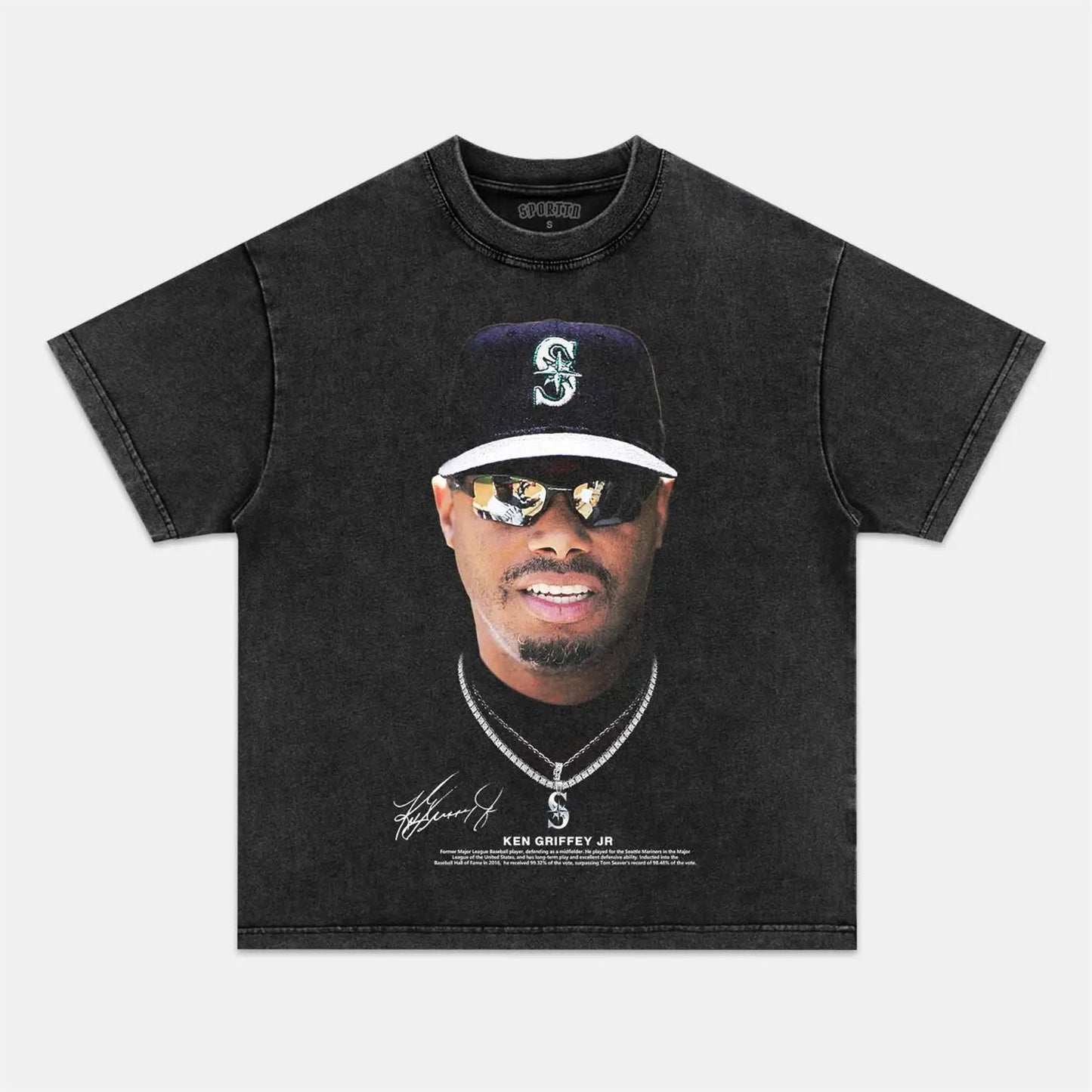 Unisex-Adult Ultra Cotton Washed T-Shirt Graphic KEN GRIFFEY JR TEE