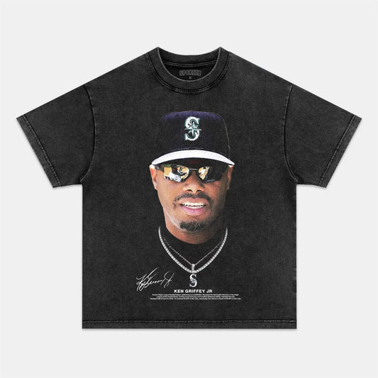 Unisex-Adult Ultra Cotton Washed T-Shirt Graphic KEN GRIFFEY JR TEE